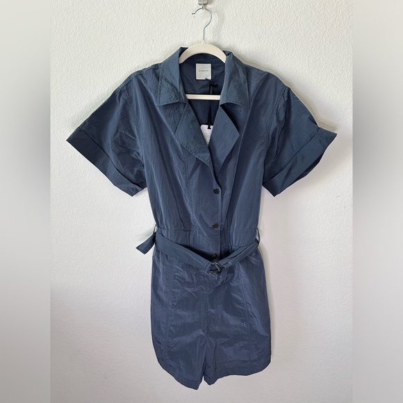 NWT VARLEY Belle Boxy Navy Blue Jumpsuit Romper Playsuit SZ L - Picture 3 of 8